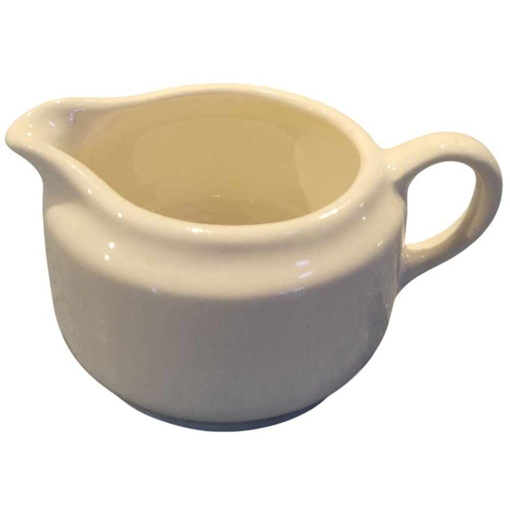 Buffalo China USA  Creamer Pitcher Small Grey Mist Ironstone Vintage 60s-80s